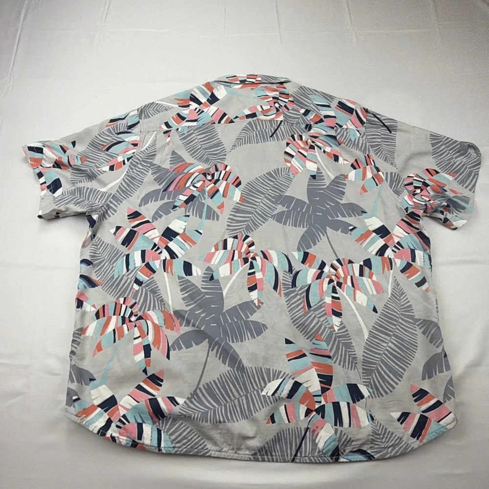 Tommy Bahama Button Up Shirt Mens Size‎ 3XL Floral Hawaiian Tropical Cotton/Silk
